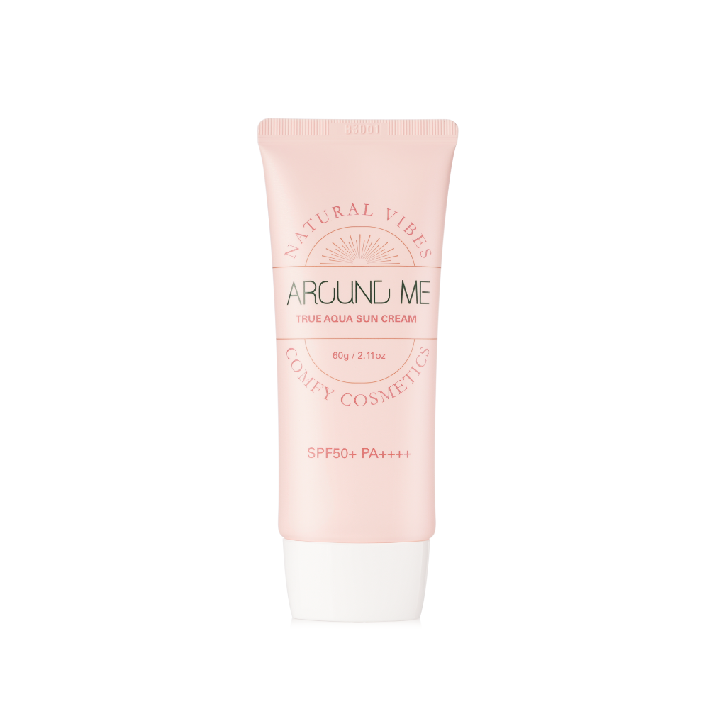 Around Me True Aqua Sun Cream Natural Vibes Comfy Cosmetics SPF50+ PA++++ 60g