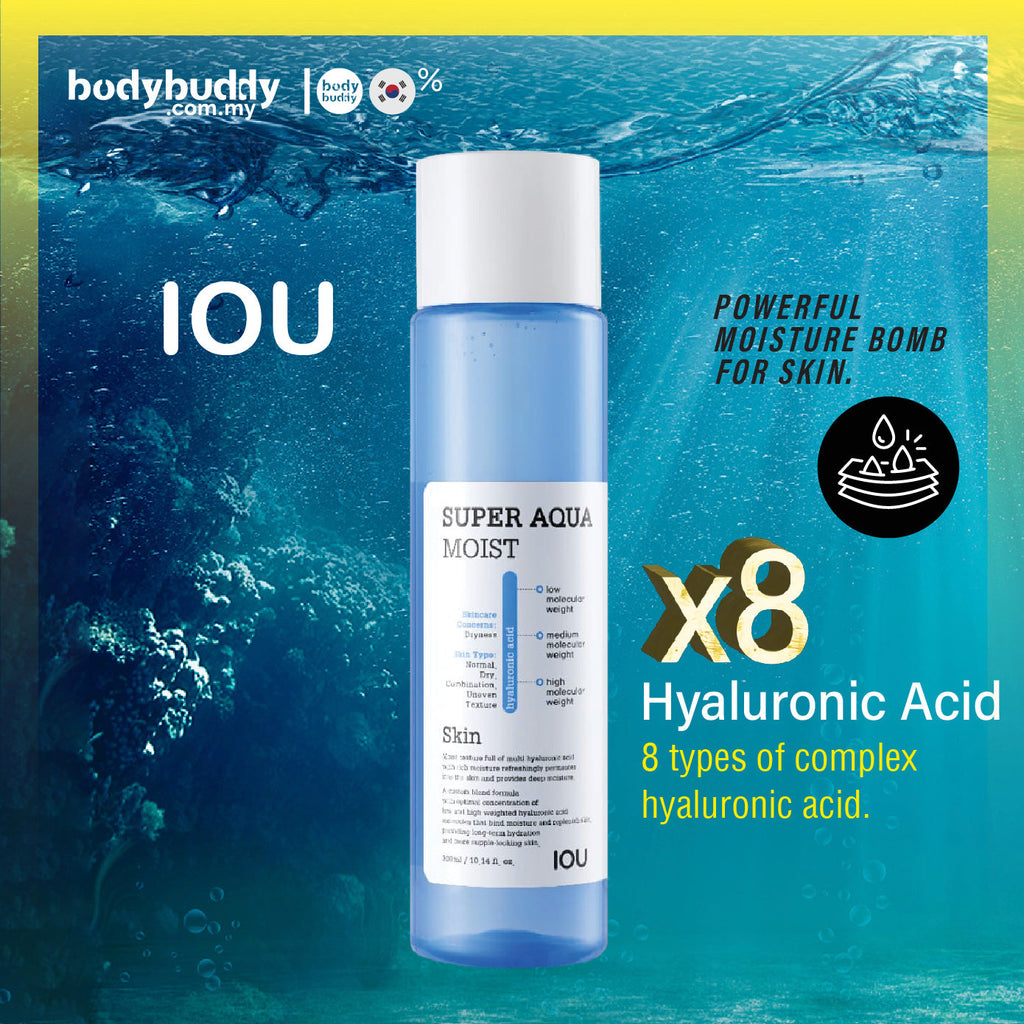 IOU Super Aqua Moist Face Skin / Toner 300ml (RAYA Promotion)